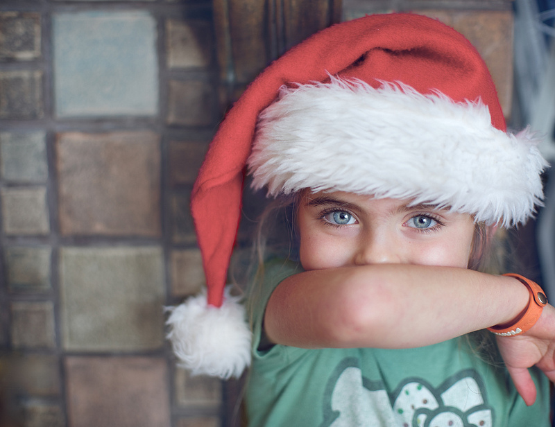 Picture of girl with Christmas Hat