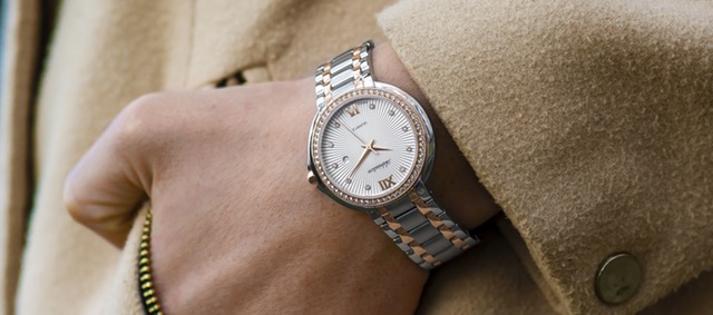 Luxury watch on wrist