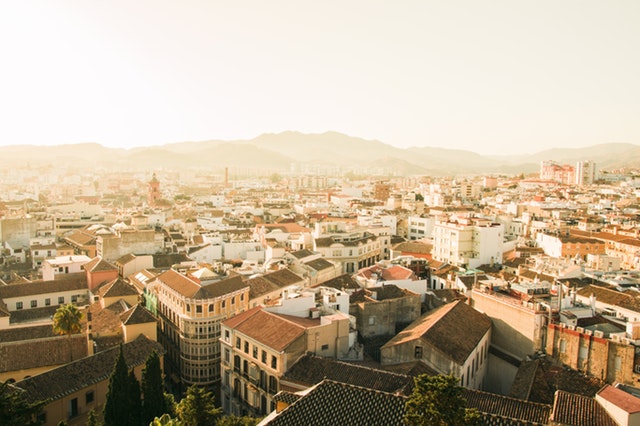 Scenery overlooking Spanish city