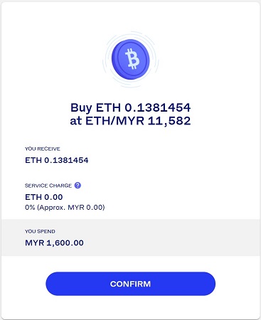 Confirm purchase of RM 1,600 of ETH