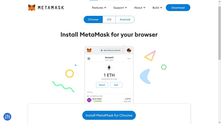 Install MetaMask for your browser screen