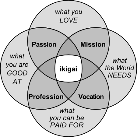 Ikigai diagram to guide your choice of game